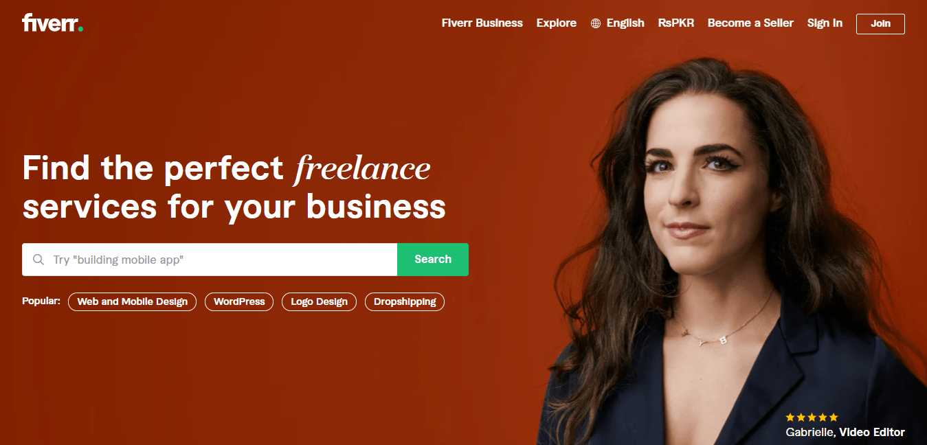 fiverr freelance website